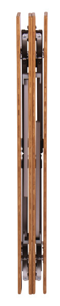Bambus-Tisch HOLIDAY TRAVEL - Aluminiumgestell - höhenverstellbar - 100 x 65 x 42/65 cm